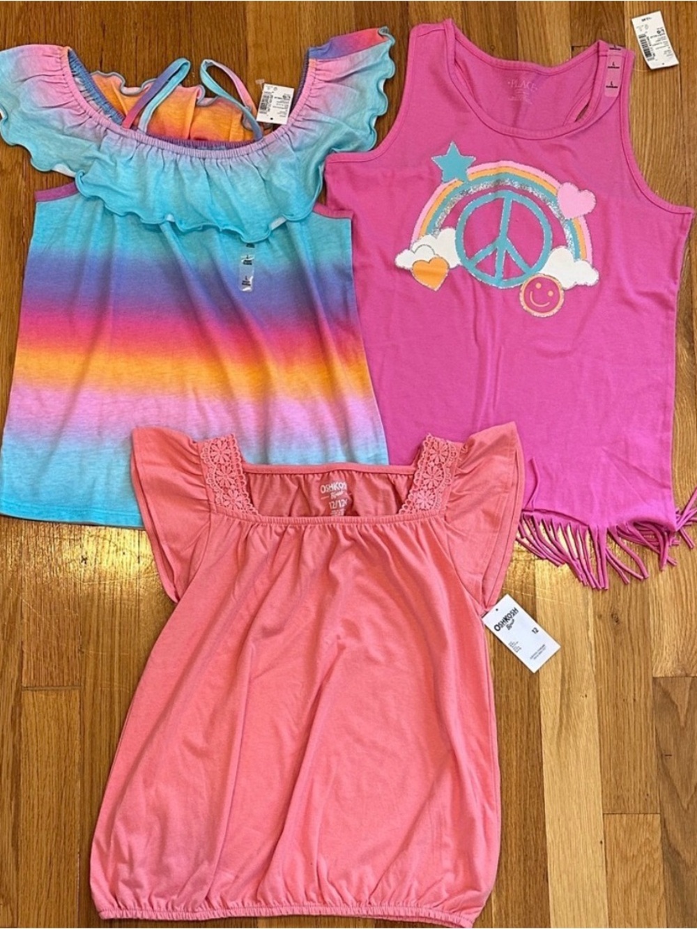 9 Tanks, Tees and long sleeve all season bundle, NWT, size 10/12, - Picture 2 of 4